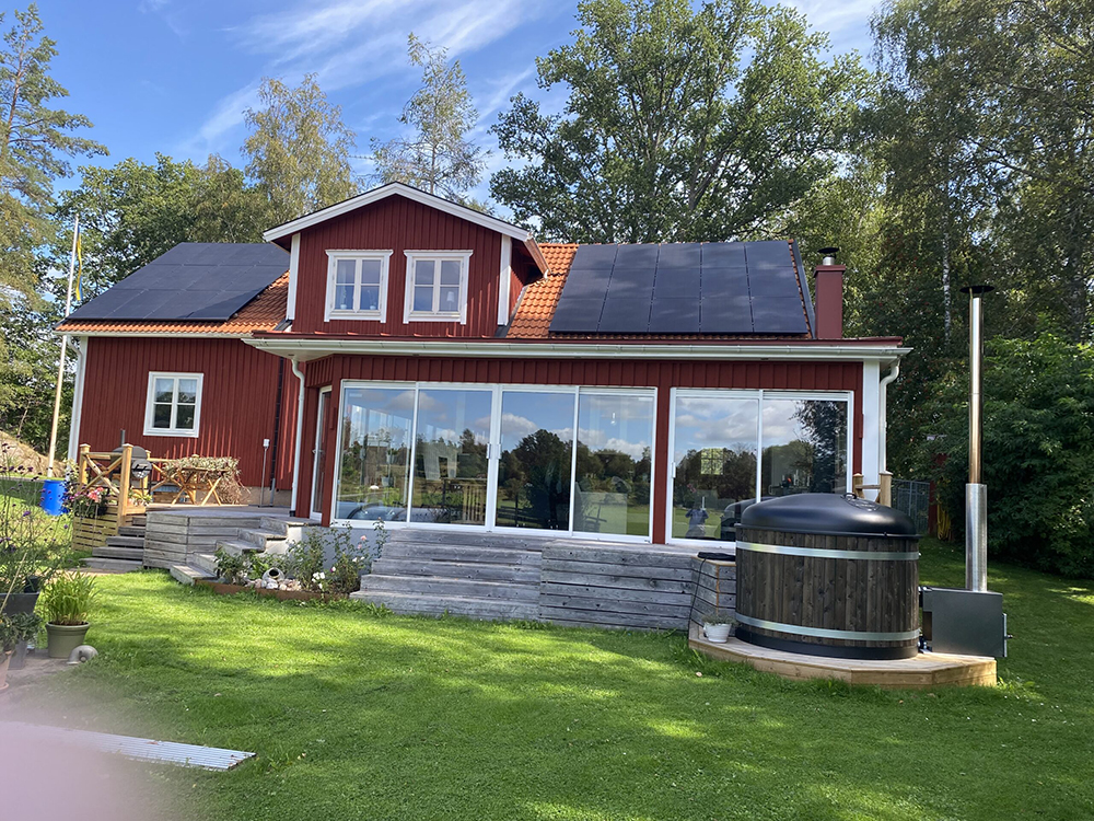 Villa som målats utvändigt
